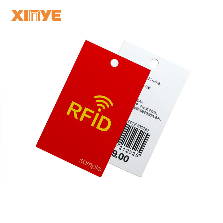 RFID clothing tag HF UHF apparel hangtag label rfid paper tags for garment management