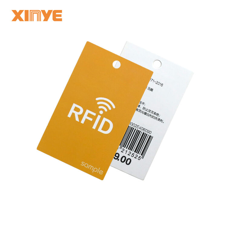 RFID clothing tag HF UHF apparel hangtag label rfid paper tags for garment management