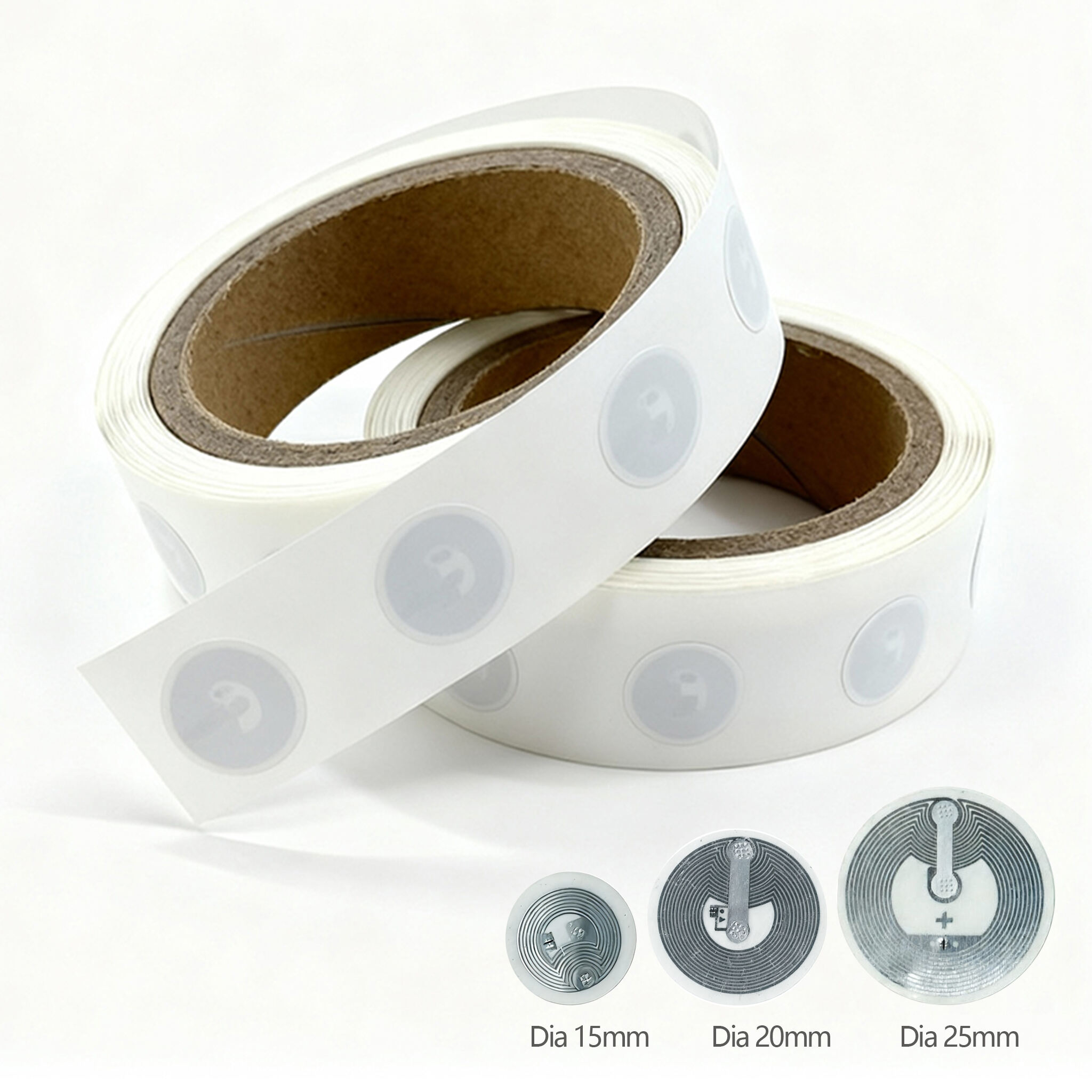 Custom Size15mm 20mm 25mm 30mm PVC ISO14443A Round Mifare Desfire EV2 EV3 2K 4K 8K HF 13.56MHZ RFID Sticker 