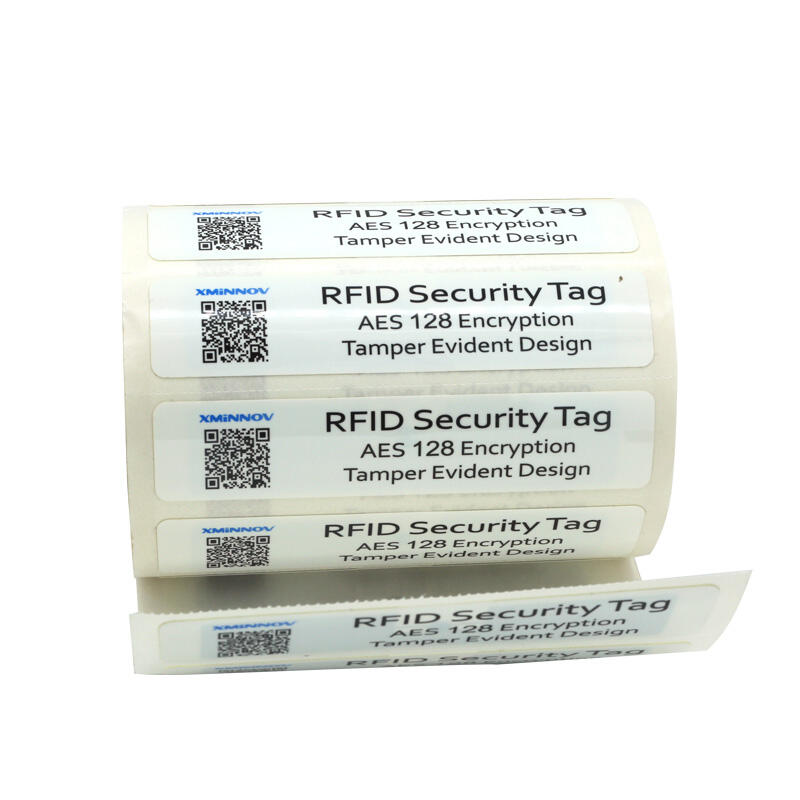 RFID security tag encryption anti tamper adhesive label Ucode G2IM uhf asset management tag