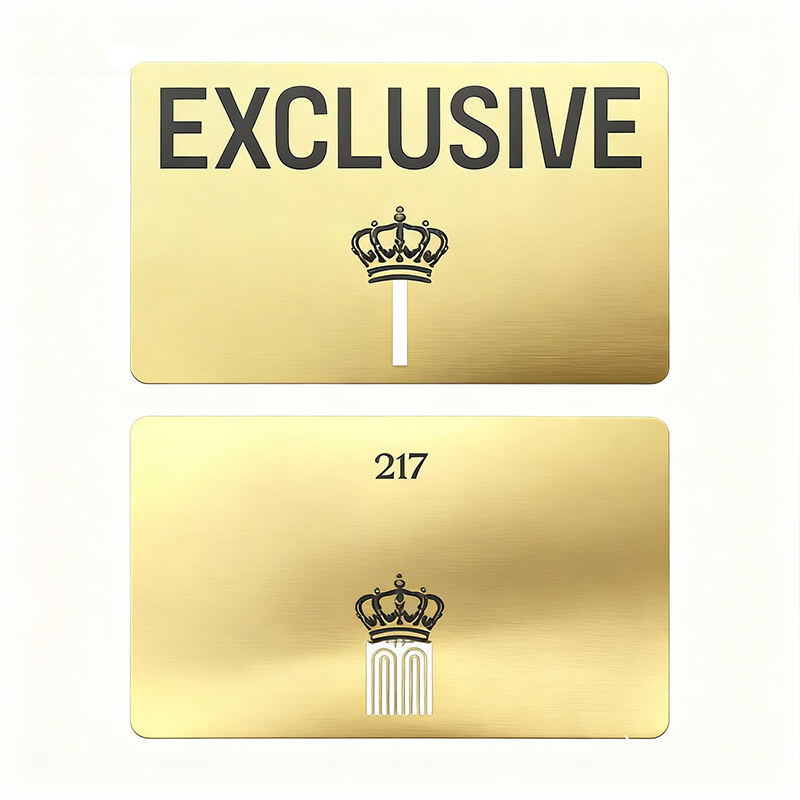 Contactless Dual-interface ML Glossy Metal RFID Cards for Car key Vip Payment Cards