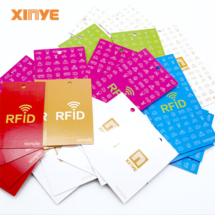 RFID clothing tag HF UHF apparel hangtag label rfid paper tags for garment management