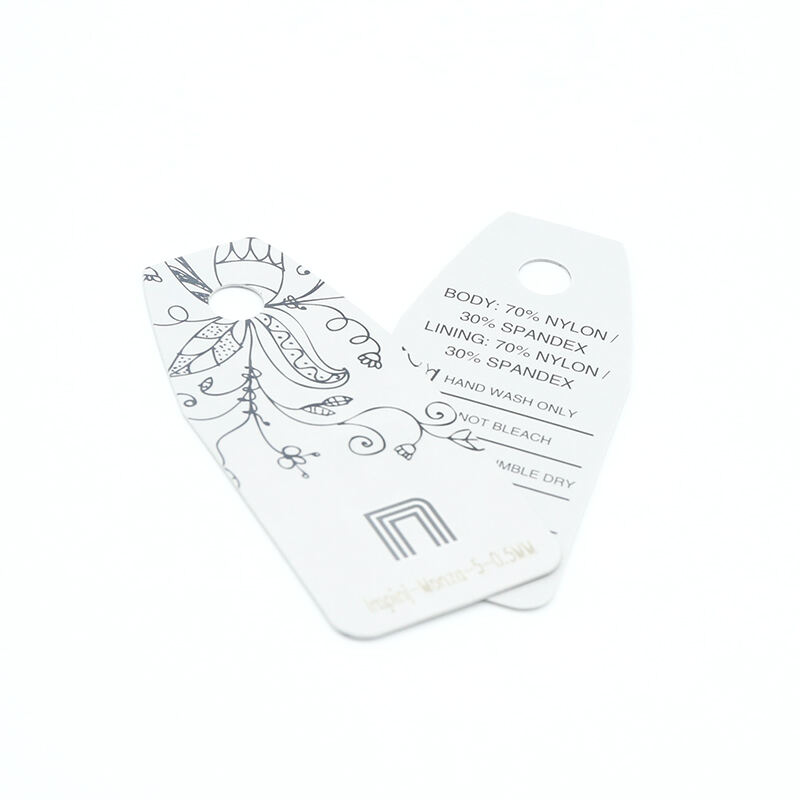 RFID clothing tag HF UHF apparel hangtag label rfid paper tags for garment management