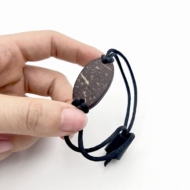 Customized Reusable Wristband Rfid Wood Small LF HF Card Woven RFID Bracelet Coconut Shell Wristband