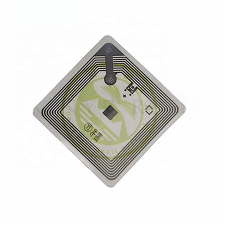 50*50mm square label RFID wet inlay icode sli x HF label rfid library sticker for book 