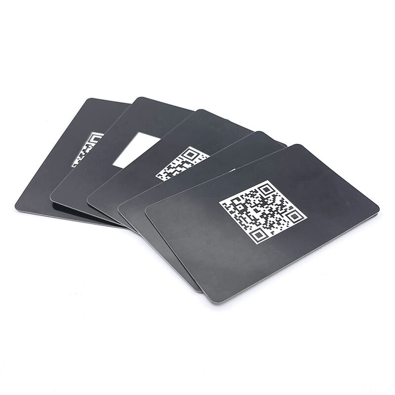 Custom Printable Social Media 13.56mhz Smart Digital Rfid Business Pvc Glossy Black Nfc Card