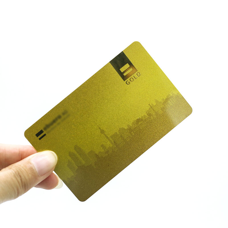 Custom HF 13.56Mhz smart card programmable gold silk printing pvc business smart card  nfc card