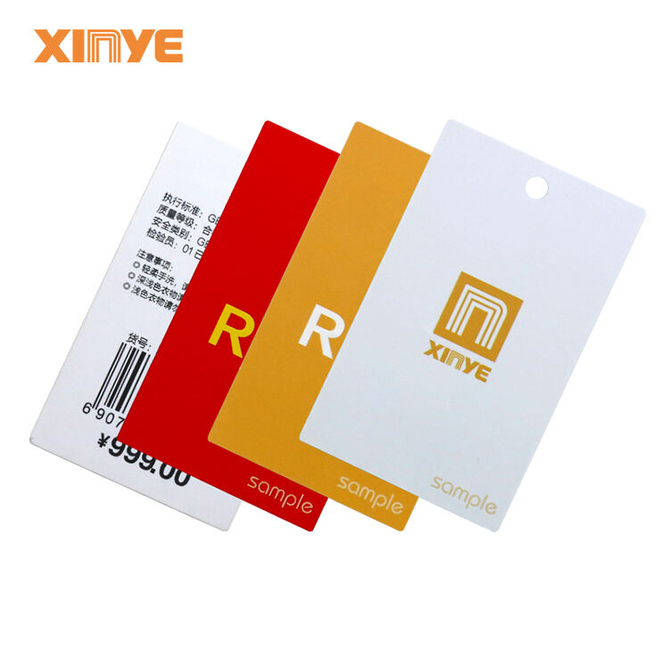 RFID clothing tag HF UHF apparel hangtag label rfid paper tags for garment management