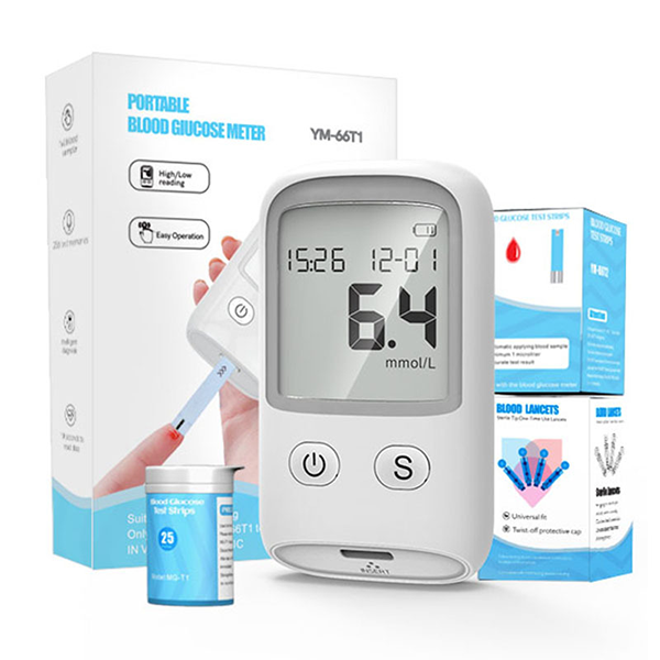 Medical Blood Glucose Meter With Test Strip And Blood Collection Needle