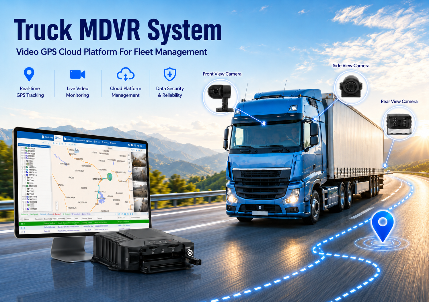 Система MDVR для грузовиков: как видеозапись, GPS и облачная платформа улучшают управление автопарком