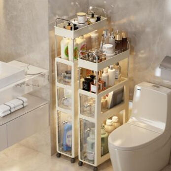 Carrinho para Banheiro: Diga Adeus aos Tampos de Pia Bagunçados, Renove seu Espaço Organizado