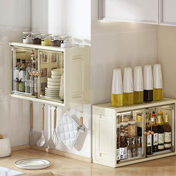 Organizador de Armário de Cozinha Dobre o Espaço de Armazenamento Facilmente