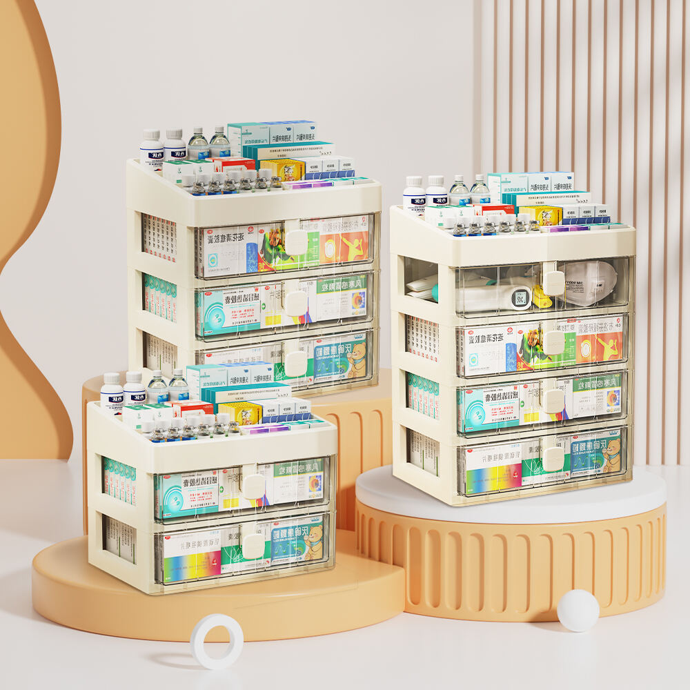 2/3/4layer Desktop Drawer Organizer for Household Items Makeup Medicine Organizer Storage Container