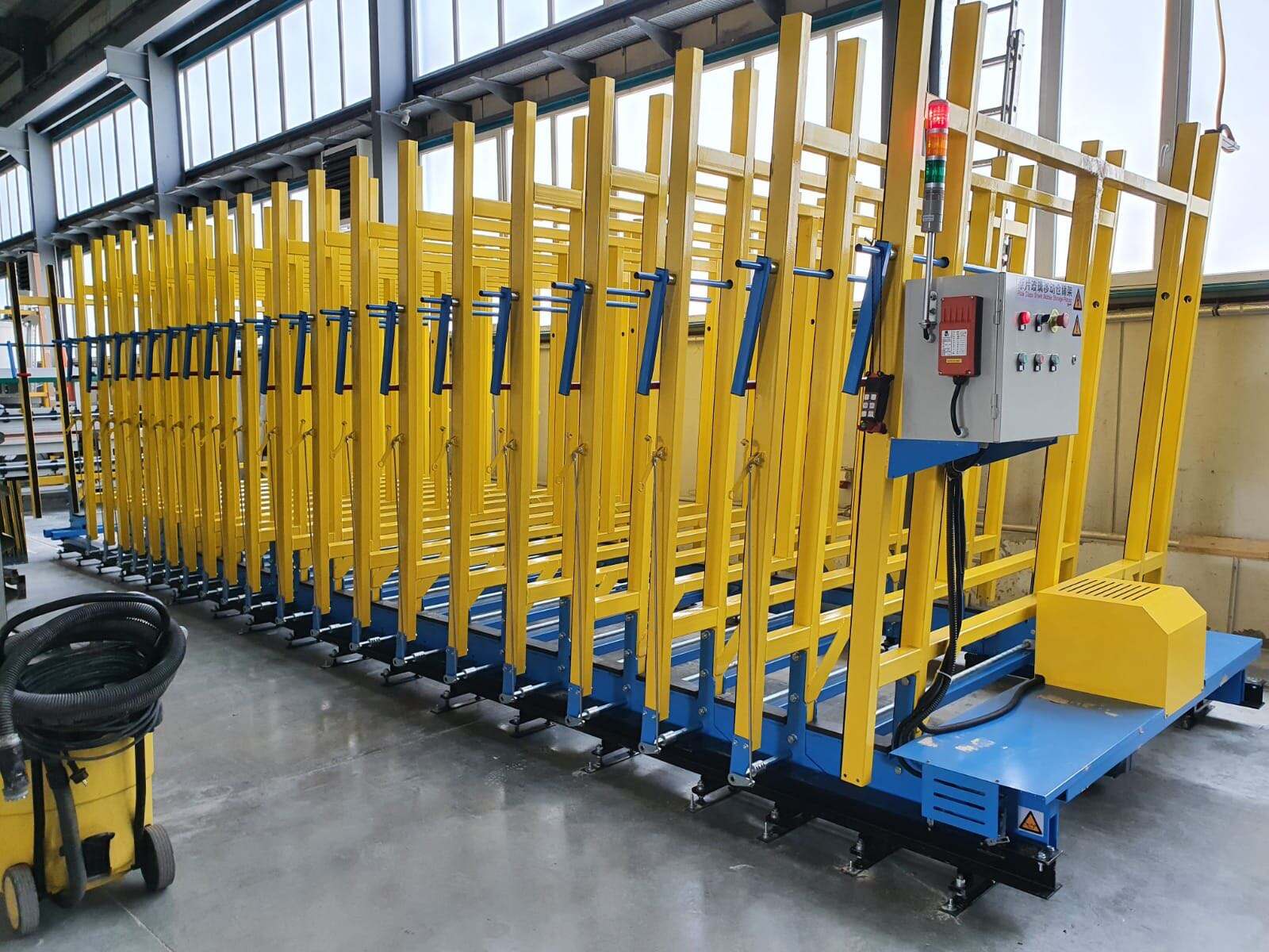 W20-2436 Electric glass storage rack system