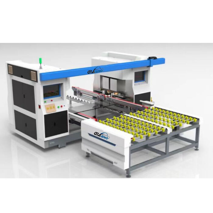 Machine d'angle automatique à quatre têtes (avec table de positionnement à l'avant)