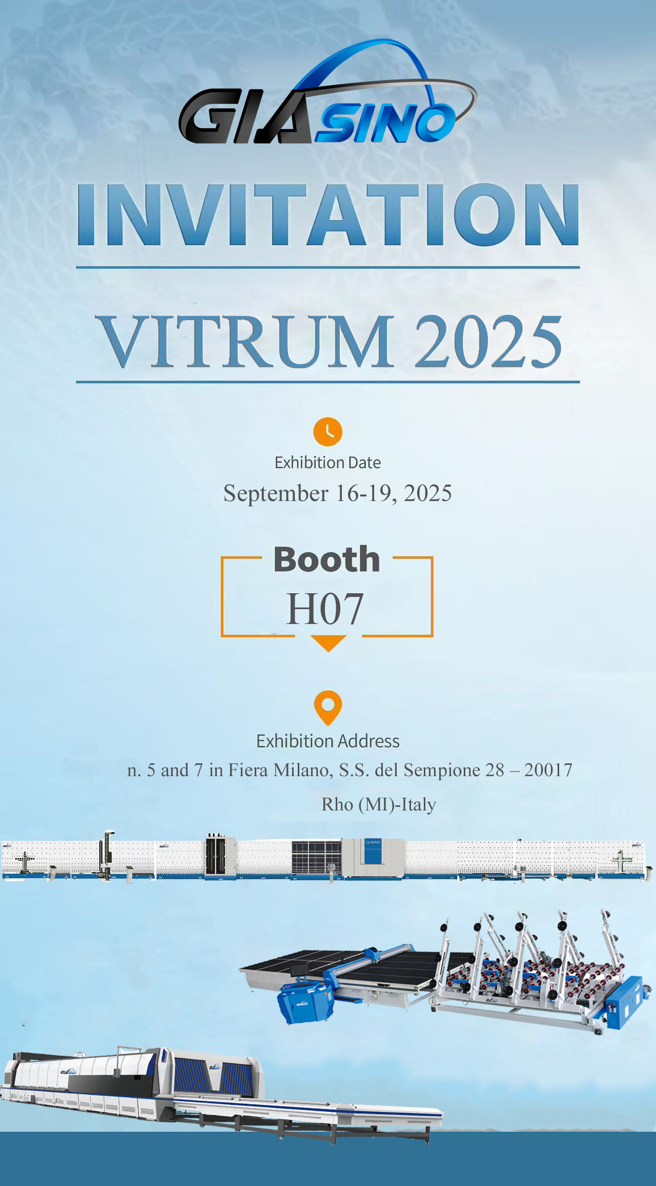 Bienvenido a nuestro stand en VITRUM 2025 en Italia