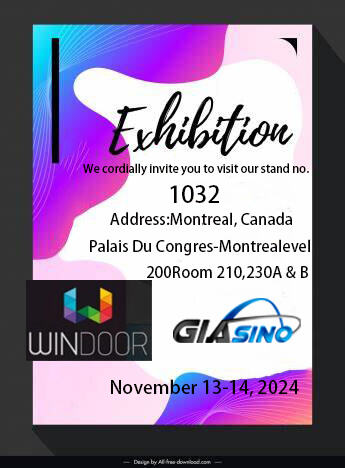 Glasino will participate in Canada WINDOOR 2024 exhibition in Montreal, Canada from November 13th to 14th. Our booth number is 1032. Hope to see you there!