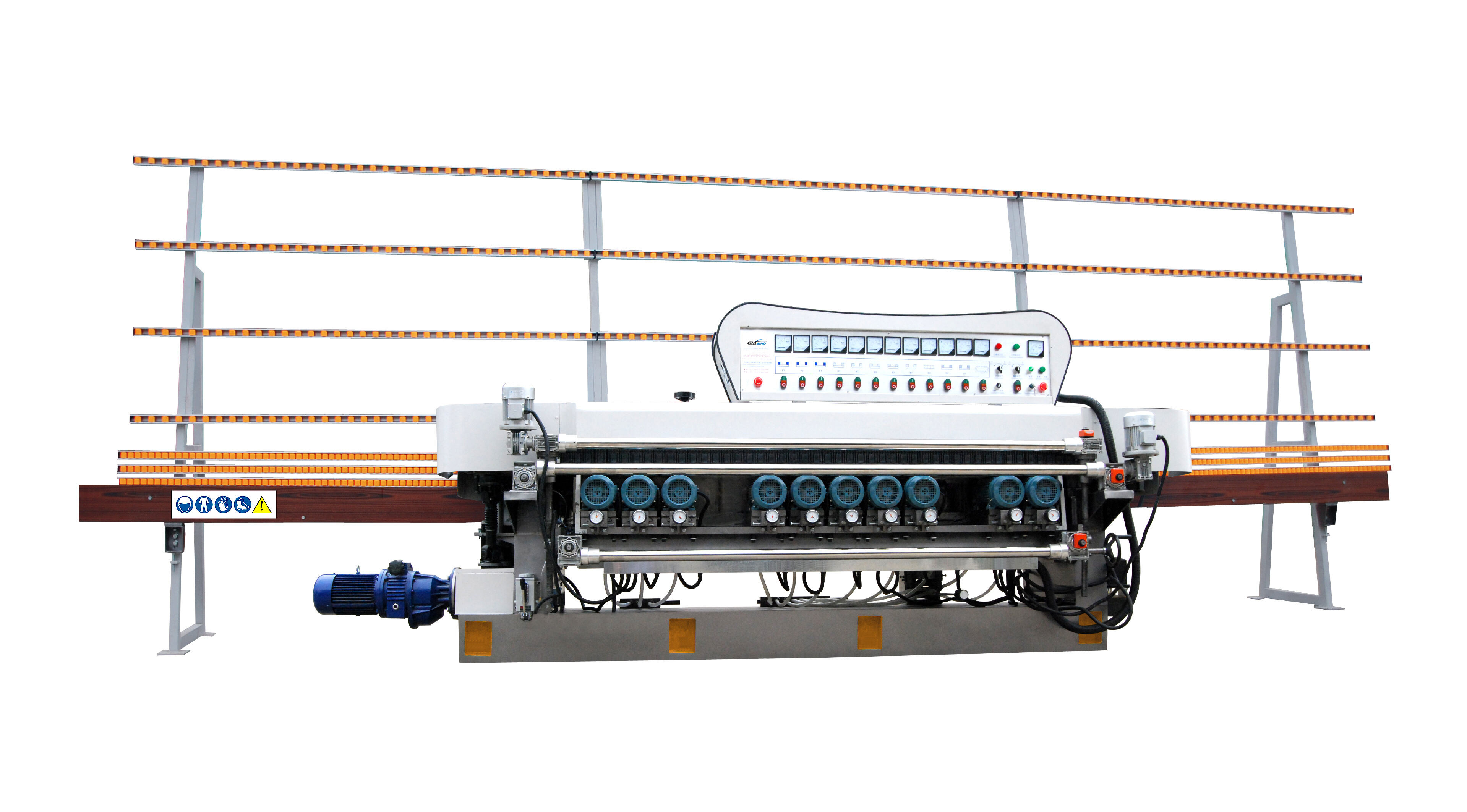 11 motors glass beveling machine