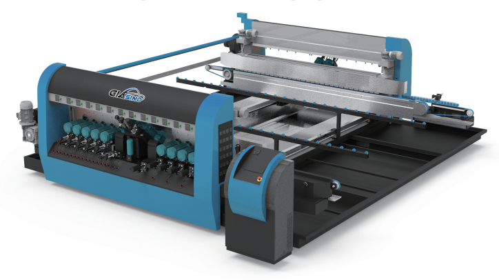 Glass straight line double edging machine