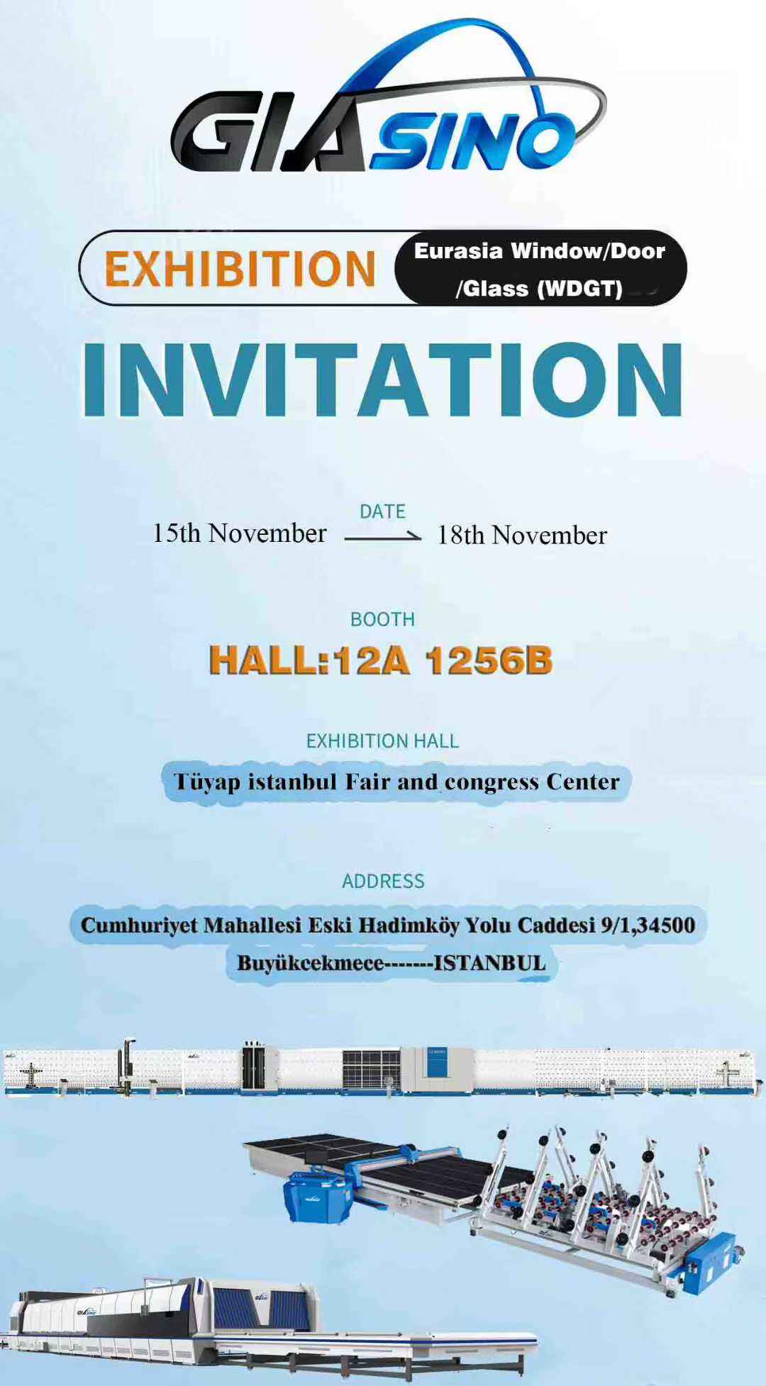 Welcome to our booth at Eurasia Window/Door/Glass (WDGT)