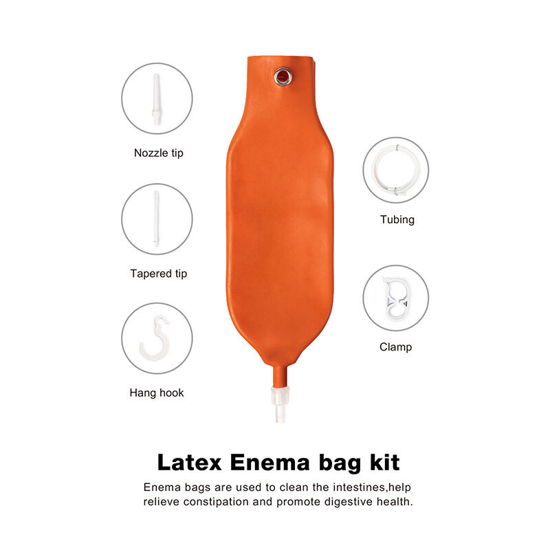Latex enema bag kit