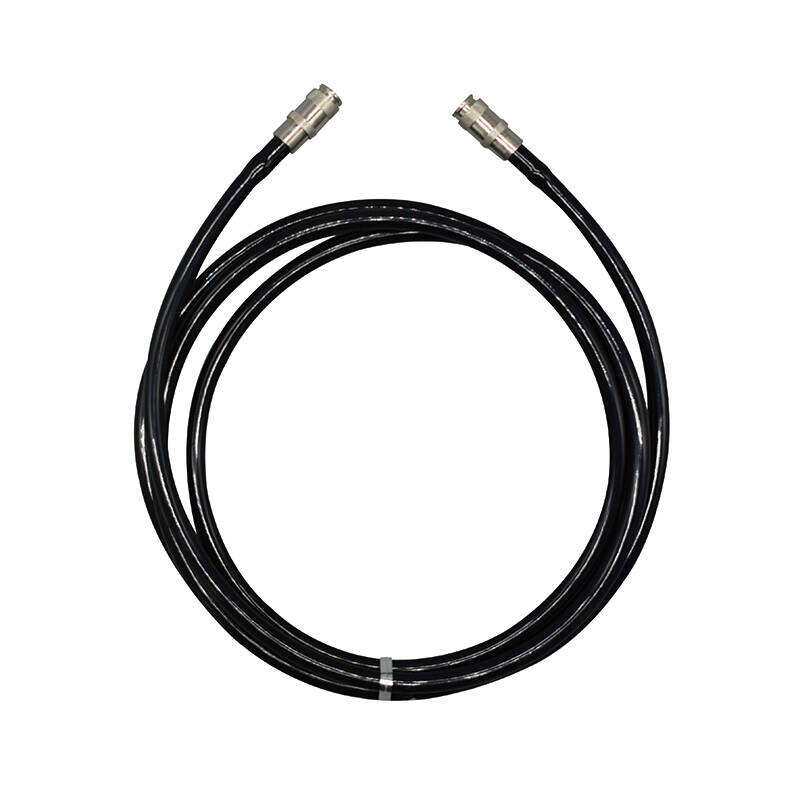 HC-46-Straight BP hose 12ft black color,with 2 metal HP connectors nickel plated.jpg