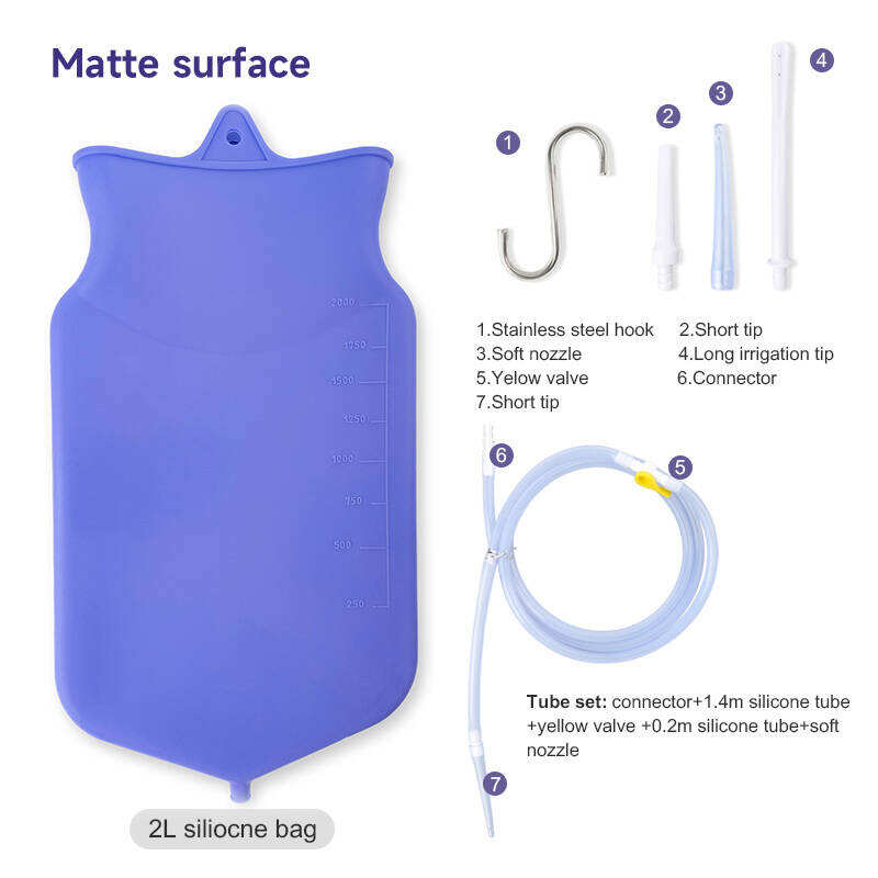 Silicone enema bag kit