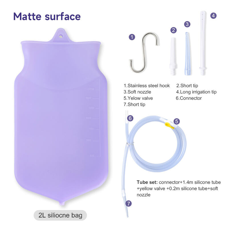 Silicone enema bag kit