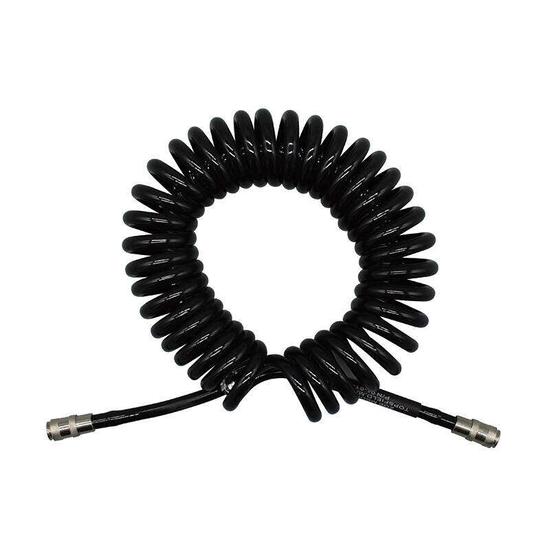 HC-45C-ST-Coiled BP hose 12ft Black color,with 2 female bayonet fitting nickel plated.jpg