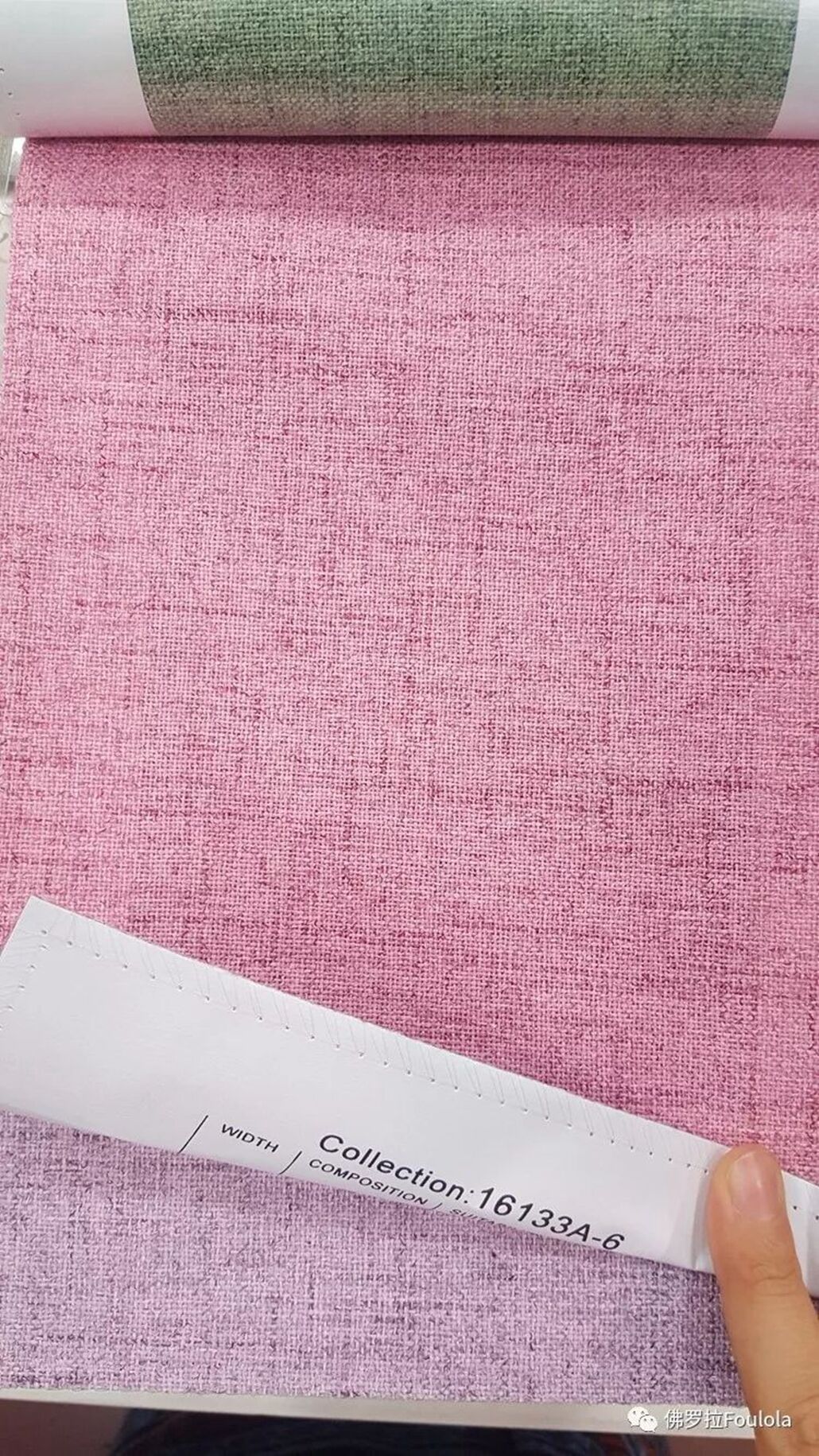 Foulola：16133A# Series,2.8/3.2m Two Sided Artwork Linen Fabric details