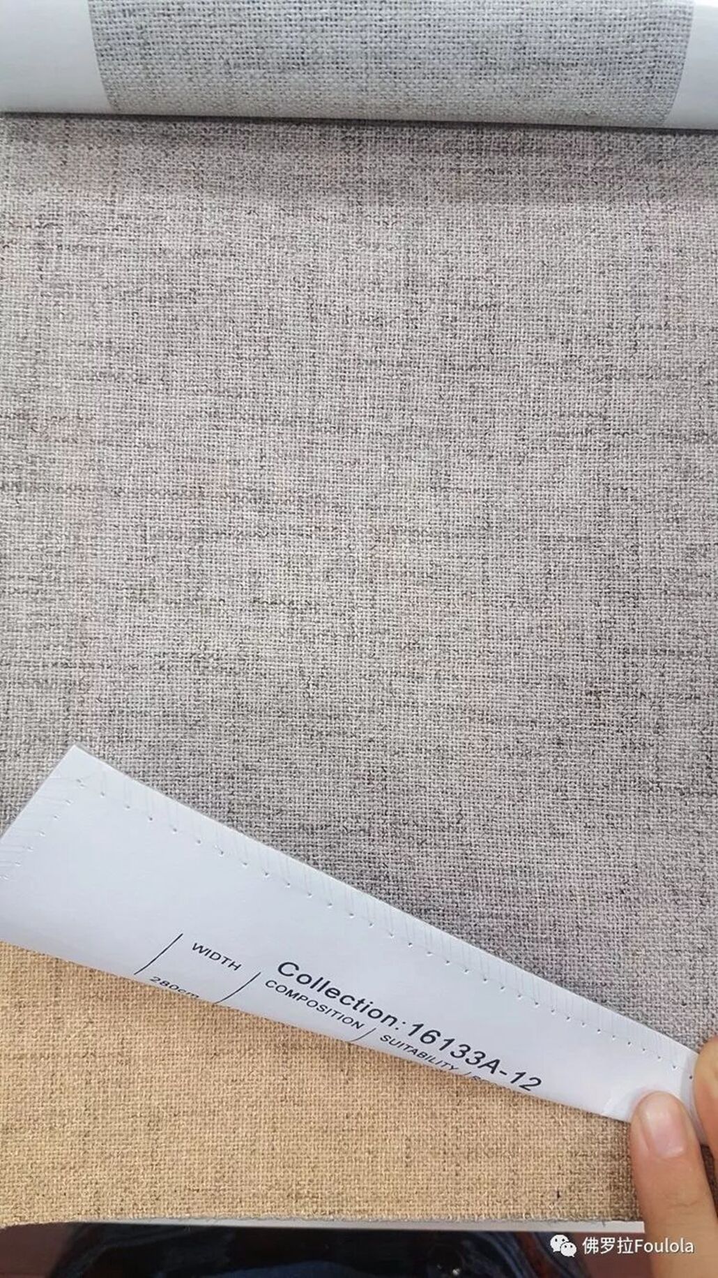 Foulola：16133A# Series,2.8/3.2m Two Sided Artwork Linen Fabric details