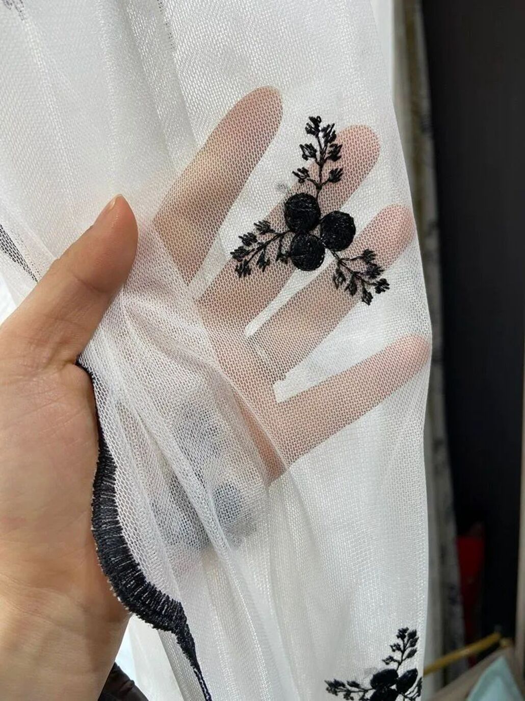 Foulola News:HDXZ/XYT/DKDG/XXLS/JGZ/SSEL/SWMT Embroidered Sheer manufacture