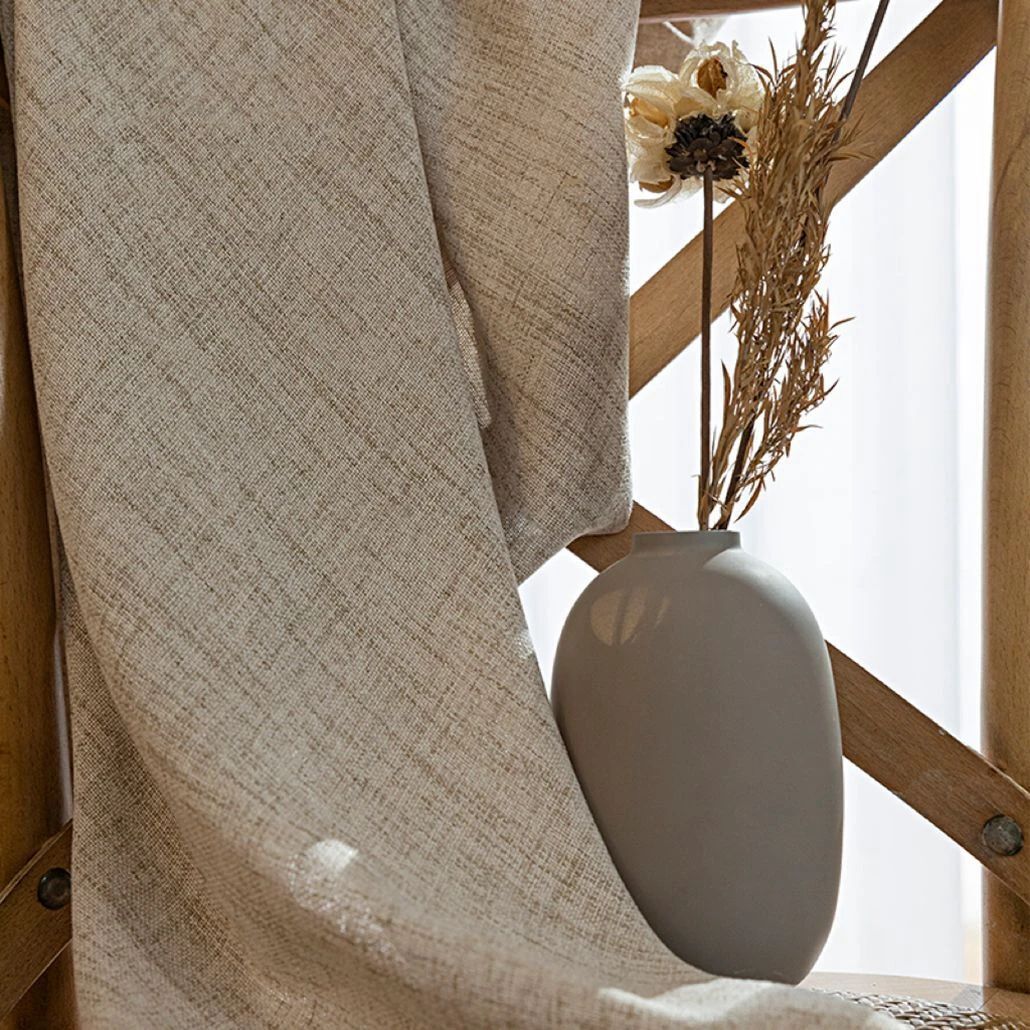 Foulola：16133A# Series,2.8/3.2m Two Sided Artwork Linen Fabric manufacture