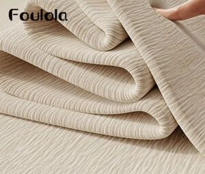 Foulola News：Double-Sided Chenille Bark Texture Blackout Curtain & Fabric---XY# 