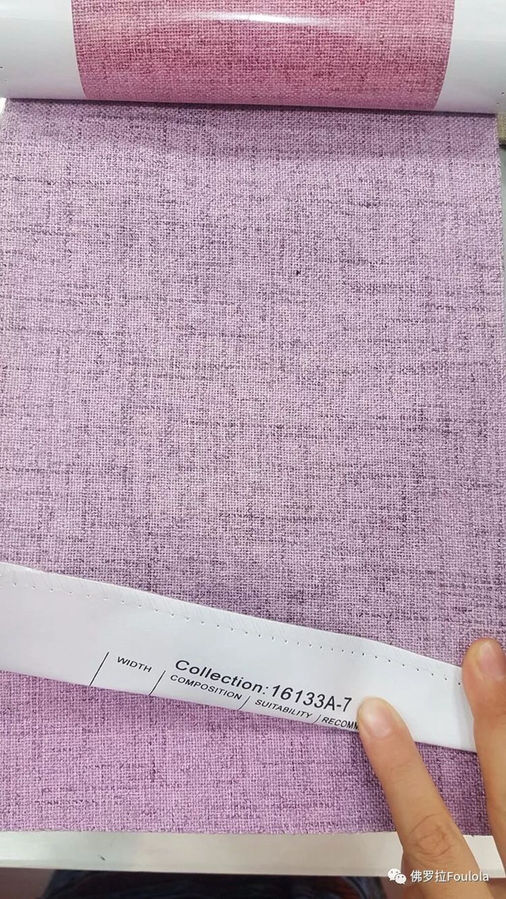 Foulola：16133A# Series,2.8/3.2m Two Sided Artwork Linen Fabric details