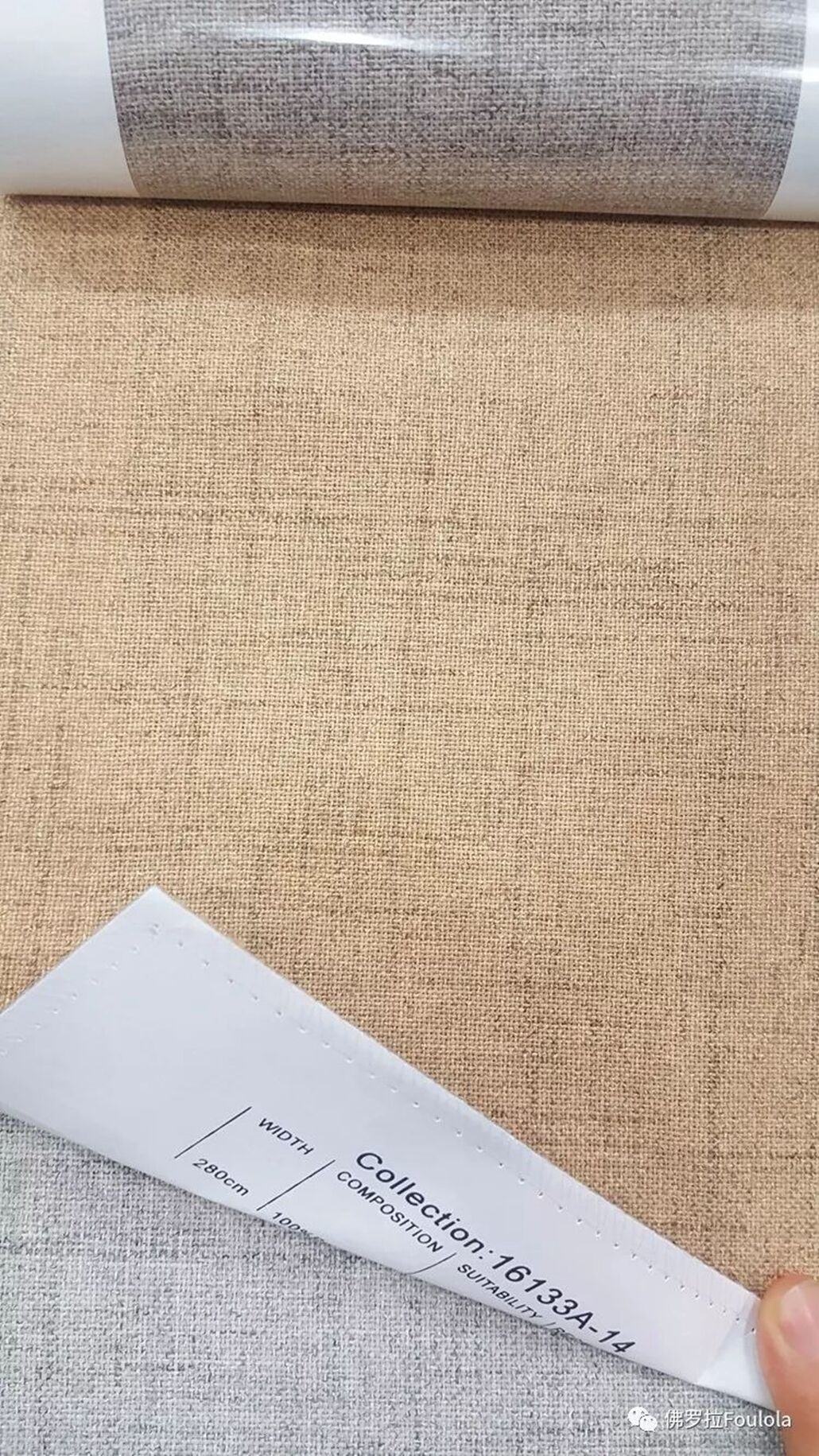 Foulola：16133A# Series,2.8/3.2m Two Sided Artwork Linen Fabric factory
