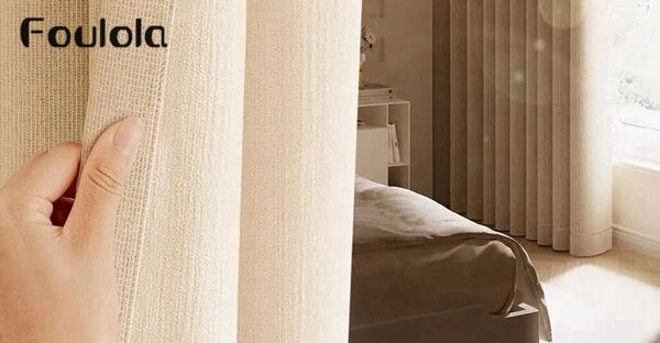 Aħbarijiet Foulola: Testura ta’ Kortina Opaqa b’Wajch Matt Solidi ta’ Ċenille, B’dors Linu, B’wisa 2.8/3.2M --- G18#