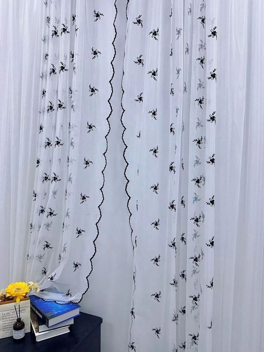 Foulola News:HDXZ/XYT/DKDG/XXLS/JGZ/SSEL/SWMT Embroidered Sheer factory