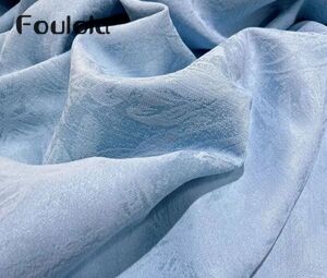 Foulola Nyheter: 2,8/3,2 m Luksus Jacquard Chenille Svartkort Gardin & Stoff ---886