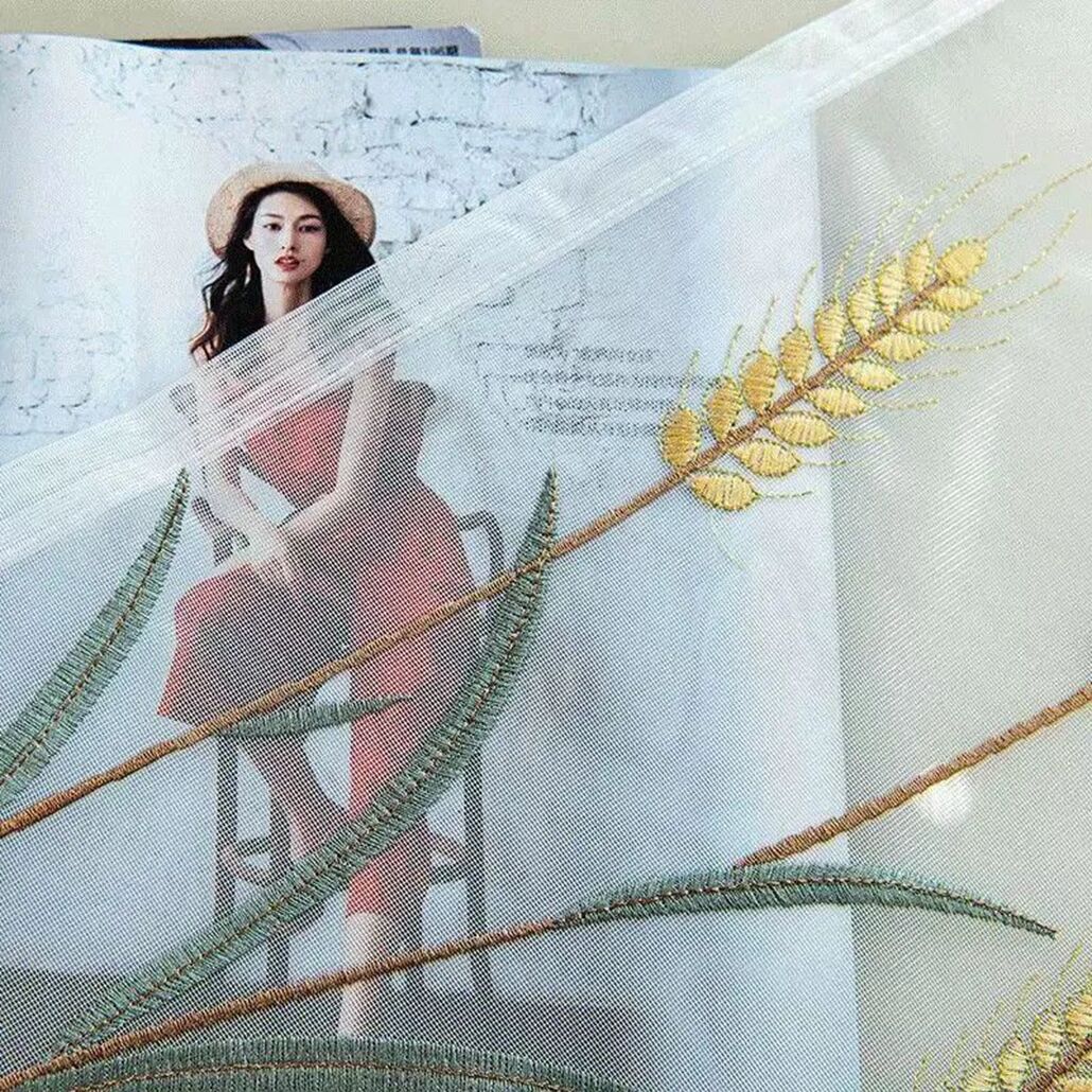 Foulola News:HDXZ/XYT/DKDG/XXLS/JGZ/SSEL/SWMT Embroidered Sheer factory