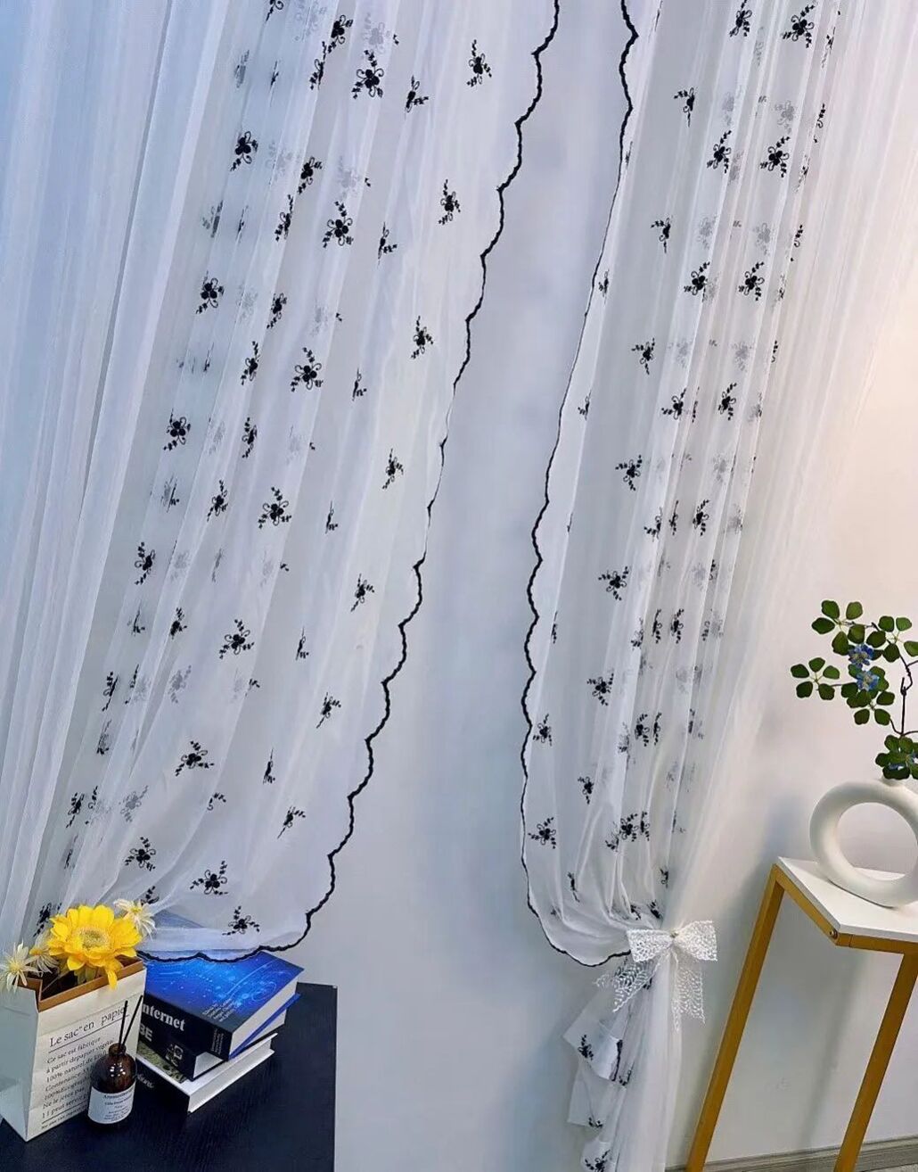 Foulola News:HDXZ/XYT/DKDG/XXLS/JGZ/SSEL/SWMT Embroidered Sheer factory
