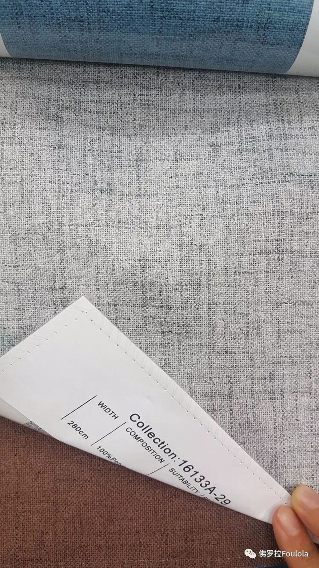 Foulola：16133A# Series,2.8/3.2m Two Sided Artwork Linen Fabric supplier