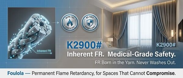 Inherent FR Triple Weave Blackout Curtain Fabric – 95-99% Blackout, 220GSM, 310CM Width, Hotel Project Solution | K2900#