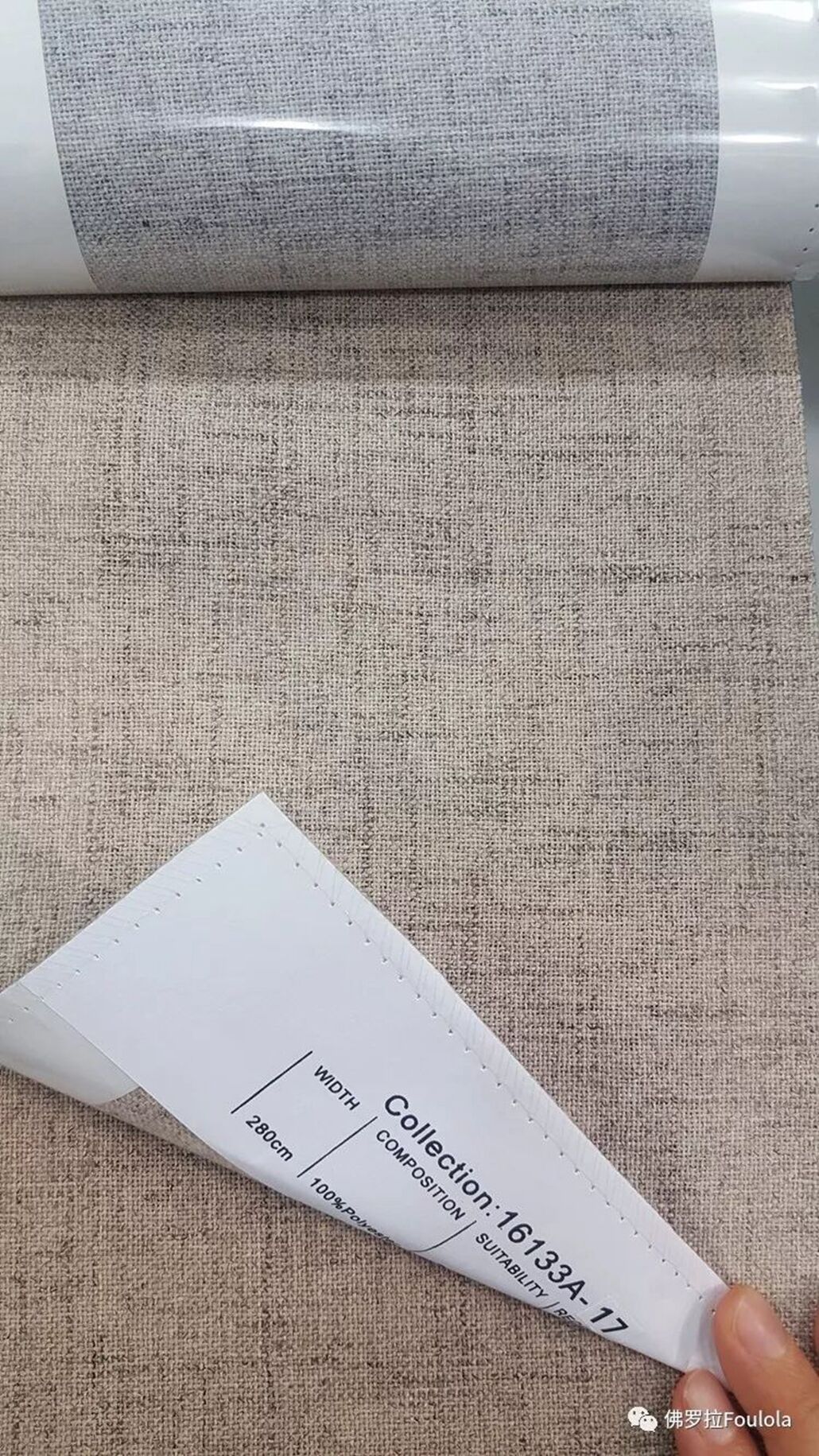 Foulola：16133A# Series,2.8/3.2m Two Sided Artwork Linen Fabric supplier