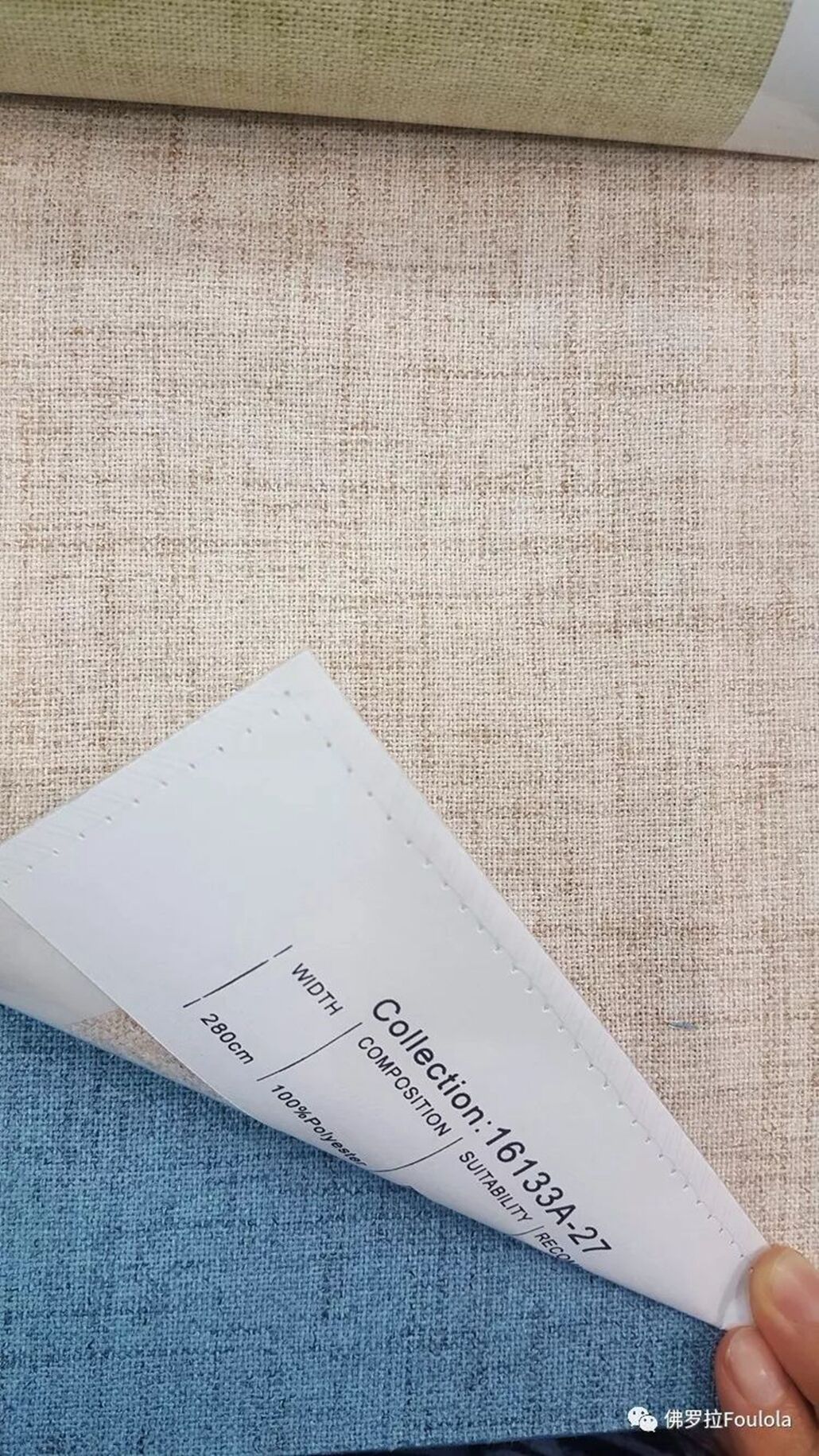 Foulola：16133A# Series,2.8/3.2m Two Sided Artwork Linen Fabric manufacture