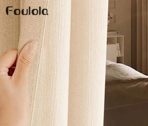 أخبار Foulola: قماش ستائر بلون أسود عالي الكثافة بعرض 2.8/3.2 متر، وجه أملس من جنس الشينيل وخلفية على شكل كتان — G18#