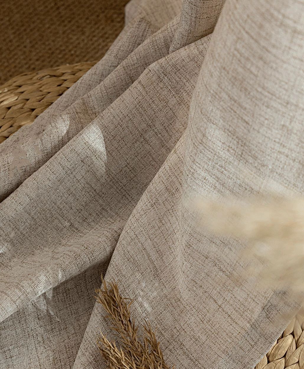 Foulola：16133A# Series,2.8/3.2m Two Sided Artwork Linen Fabric manufacture
