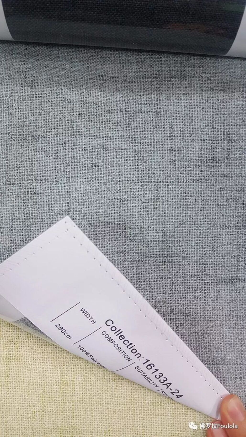 Foulola：16133A# Series,2.8/3.2m Two Sided Artwork Linen Fabric supplier