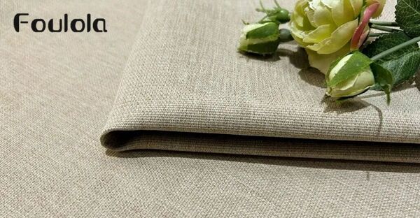 Foulola News：2.8/3.2M Width 90% Blackout Linen Style Curtain Fabric--- MMSH#