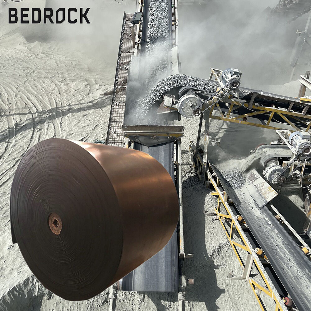 Cingulum Conveyans Resistentis Ad Usum in Mineris pro Impianto Frangendi Aggregatorum et in Lapidariis Quarriis Cingulum Conveyans Rubberum